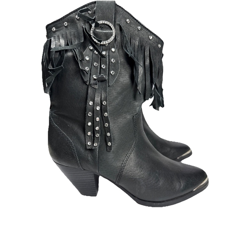 Sterling River Cowgirl Western Fringed‎ With Rhinestone Boots Women's 7M Leather